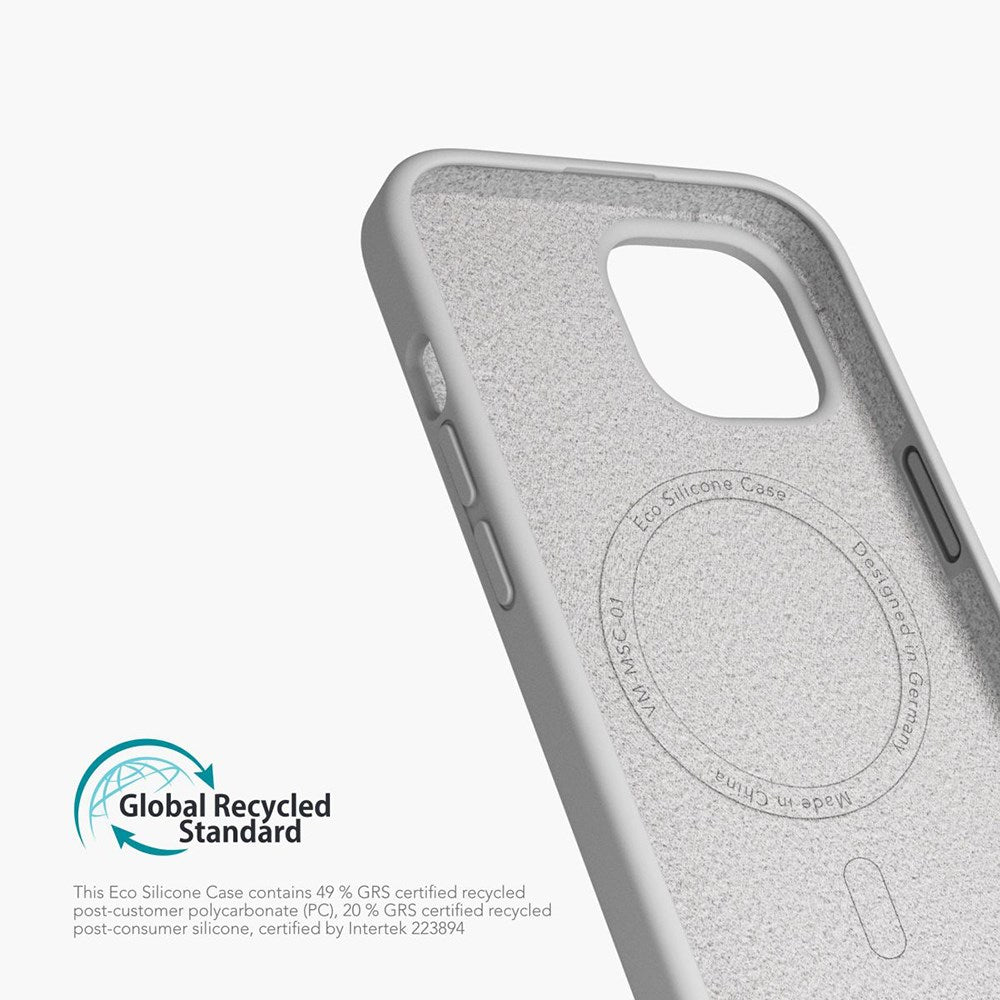 Vonmählen iPhone 15 Eco Silikone Cover - MagSafe Kompatibel - Grå