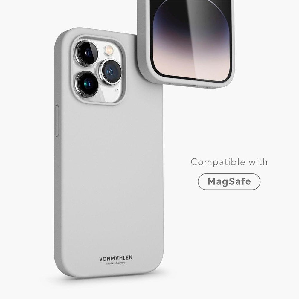 Vonmählen iPhone 14 Pro Eco Silikone Cover - MagSafe Kompatibel - Grå