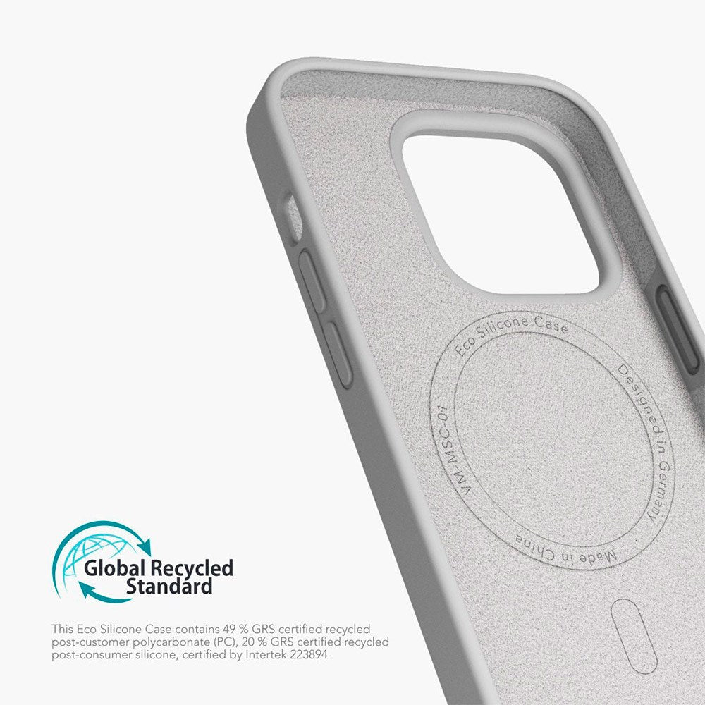 Vonmählen iPhone 14 Pro Eco Silikone Cover - MagSafe Kompatibel - Grå