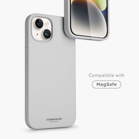 Vonmählen iPhone 14 Eco Silikone Cover - MagSafe Kompatibel - Grå