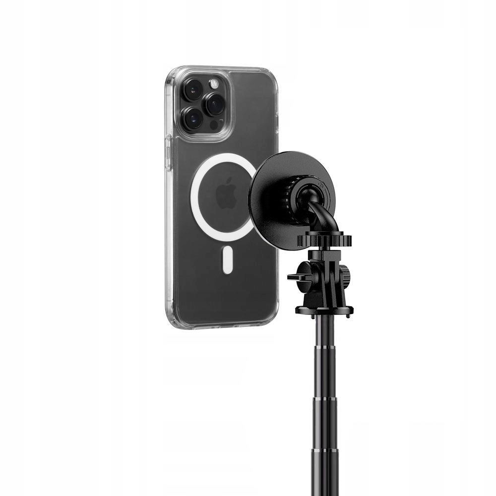 Tech-Protect L06S Kompakt Selfiestang m. Tripod & Bluetooth - MagSafe Kompatibel - Sort
