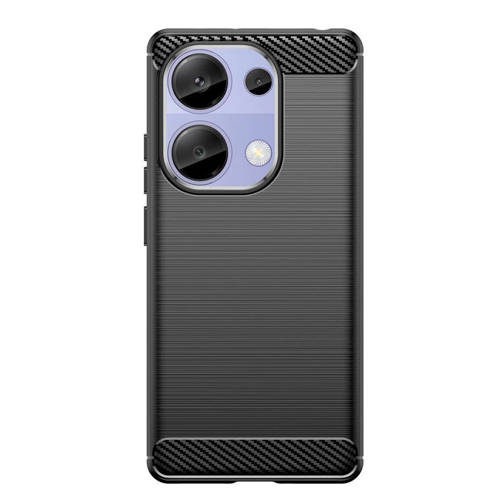 Xiaomi Redmi Note 13 Pro (4G) Tech-Protect Fleksibelt Plastik Carbon Cover - Sort