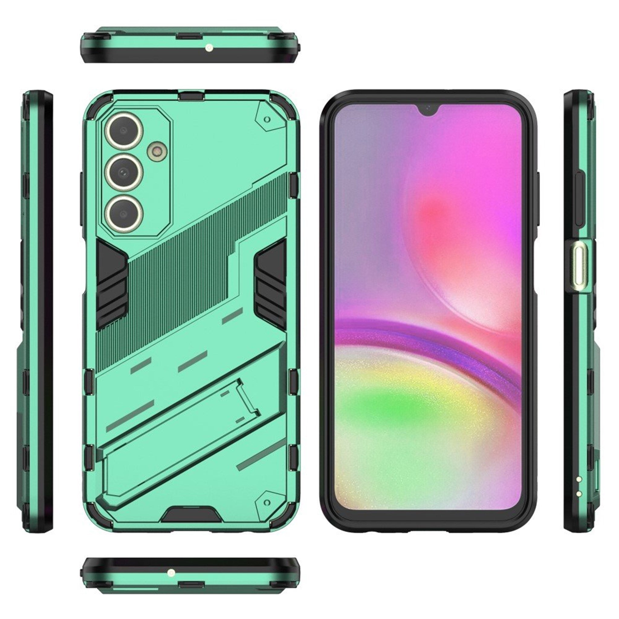 Samsung Galaxy A25 (5G) Hybrid Håndværker Cover m. Kickstand - Grøn