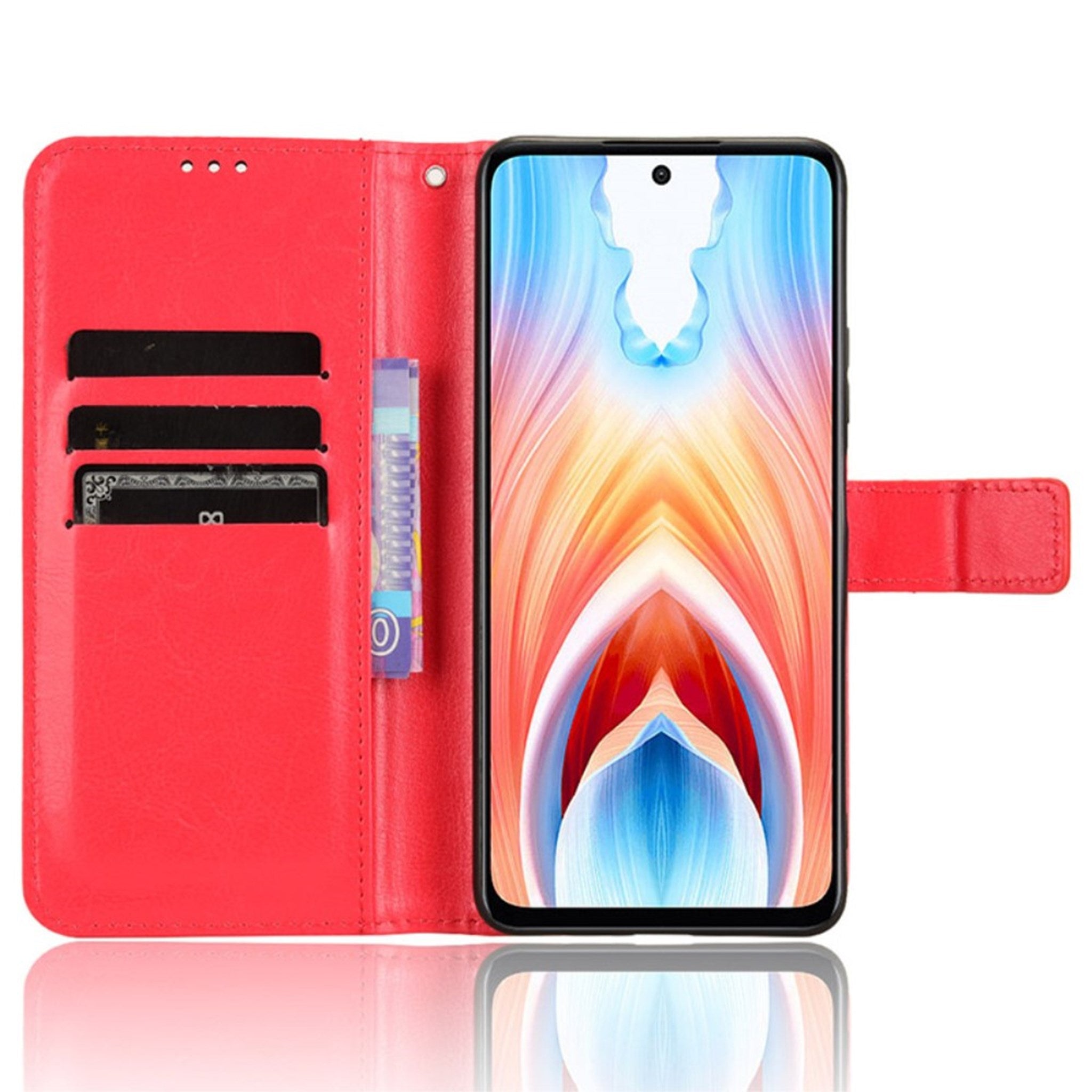 EIDERWOOD OnePlus Nord N30 SE (5G) / OPPO A79 (5G) Læder Cover m. Pung & Ståfunktion - Rød