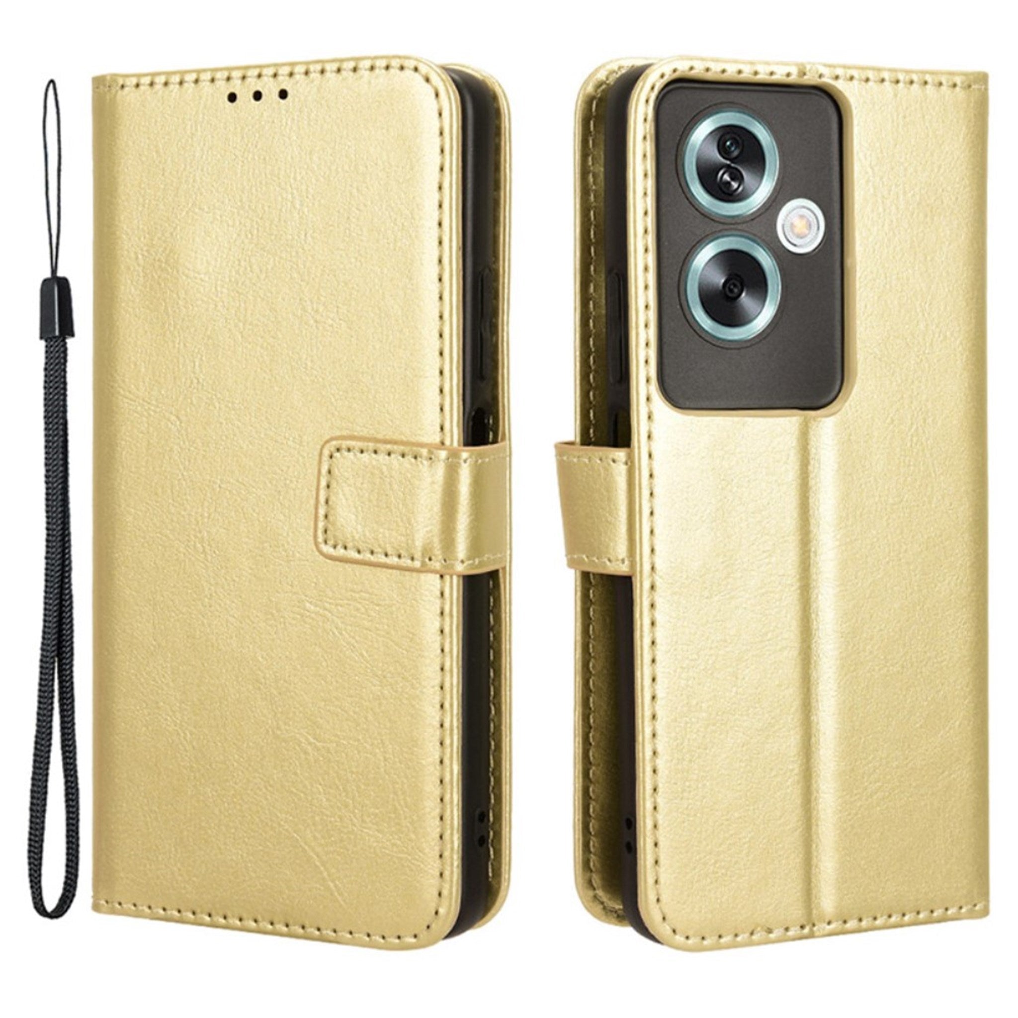 EIDERWOOD OnePlus Nord N30 SE (5G) / OPPO A79 (5G) Læder Cover m. Pung & Ståfunktion - Guld