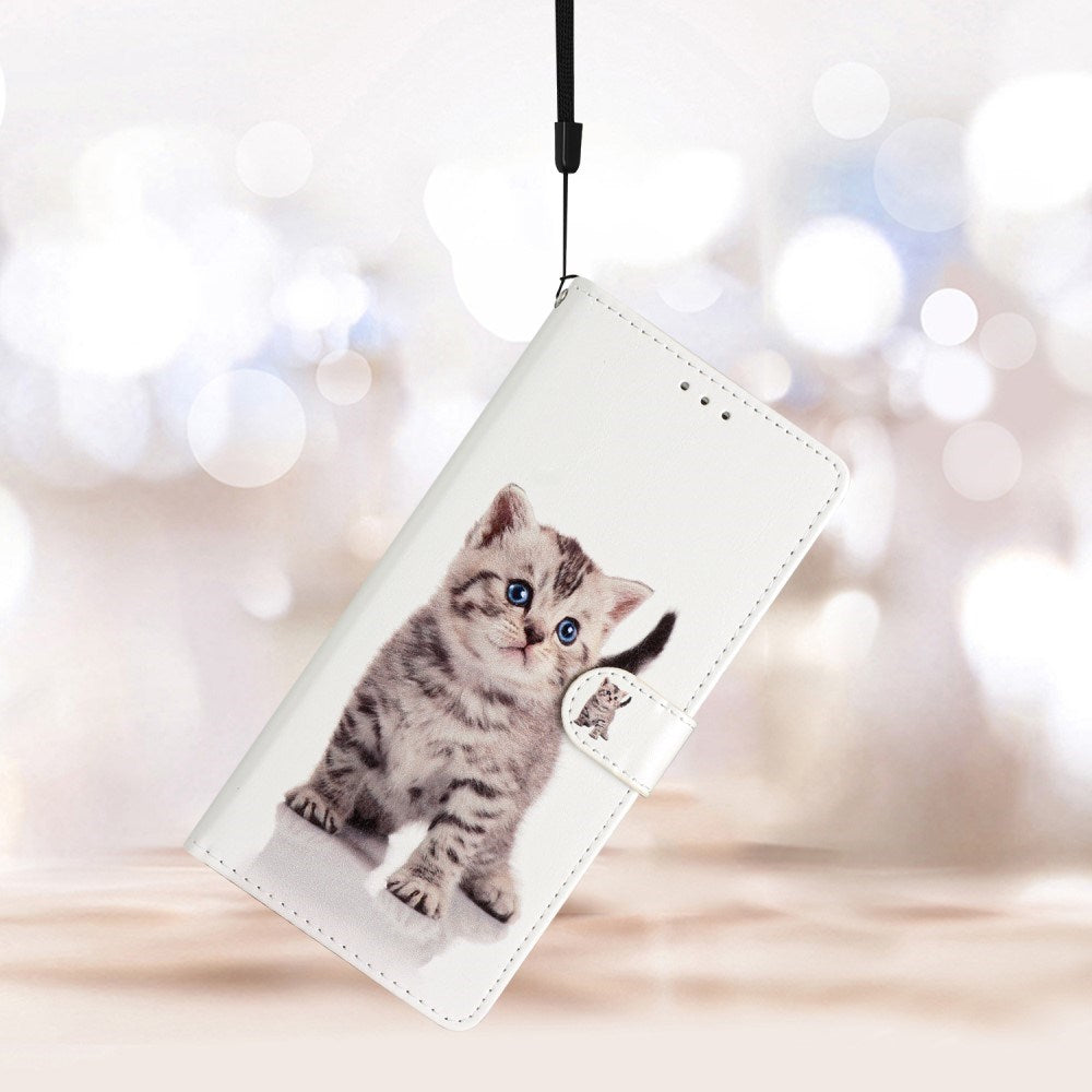 EIDERWOOD Xiaomi Poco C65 / Redmi 13C (4G) Læder Cover m. Pung og Strop - Sød Kat