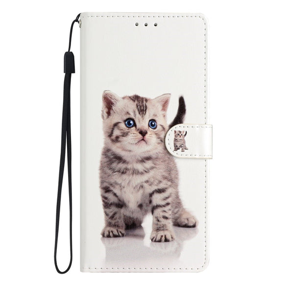 EIDERWOOD Xiaomi Poco C65 / Redmi 13C (4G) Læder Cover m. Pung og Strop - Sød Kat