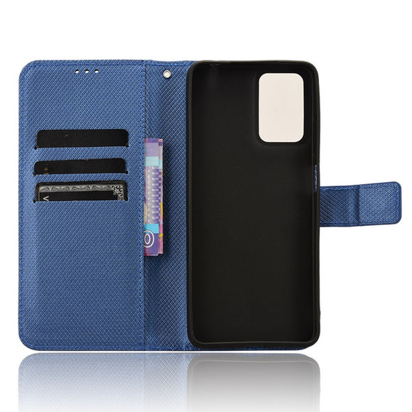 EIDERWOOD Motorola Moto G04 / G24 / G24 Power Læder Cover m. Strop & Tekstur - Blå