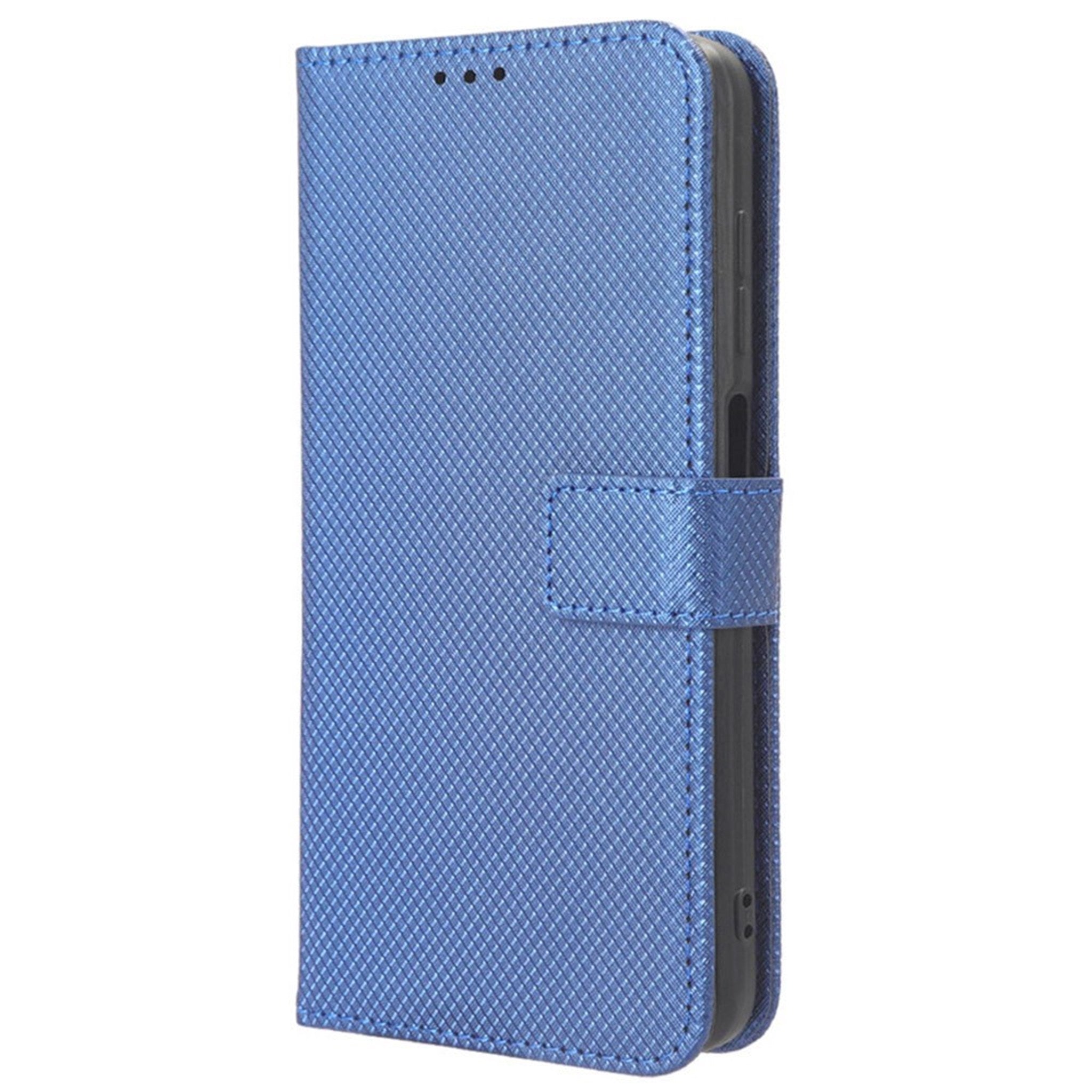 EIDERWOOD Motorola Moto G04 / G24 / G24 Power Læder Cover m. Strop & Tekstur - Blå