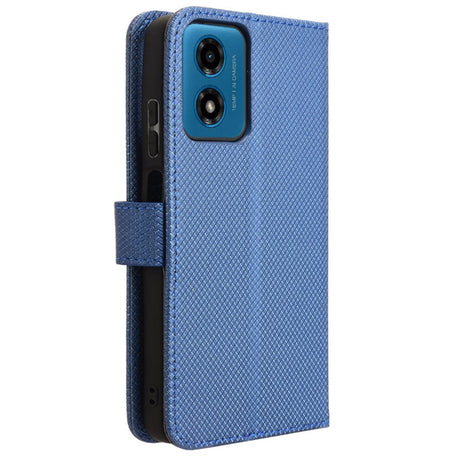 EIDERWOOD Motorola Moto G04 / G24 / G24 Power Læder Cover m. Strop & Tekstur - Blå