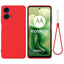 Motorola Moto G04 / G24 / G24 Power Liquid Silikone Cover m. Strop - Rød