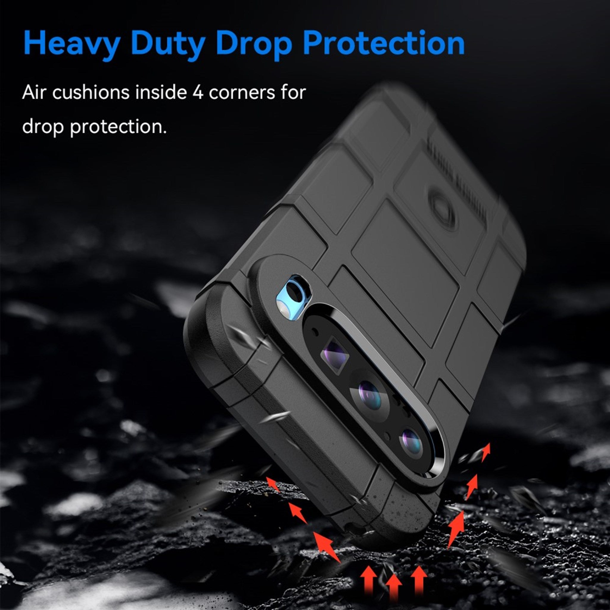 EIDERWOOD Google Pixel 9 / 9 Pro Rugged Shield Series Håndværker Cover - Sort
