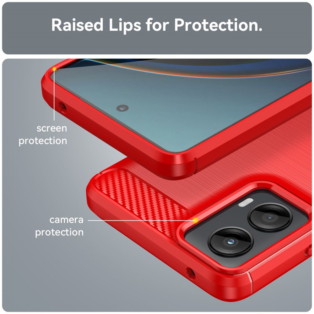 EIDERWOOD Motorola Moto G 5G (2024) Brushed Carbon Cover - Rød