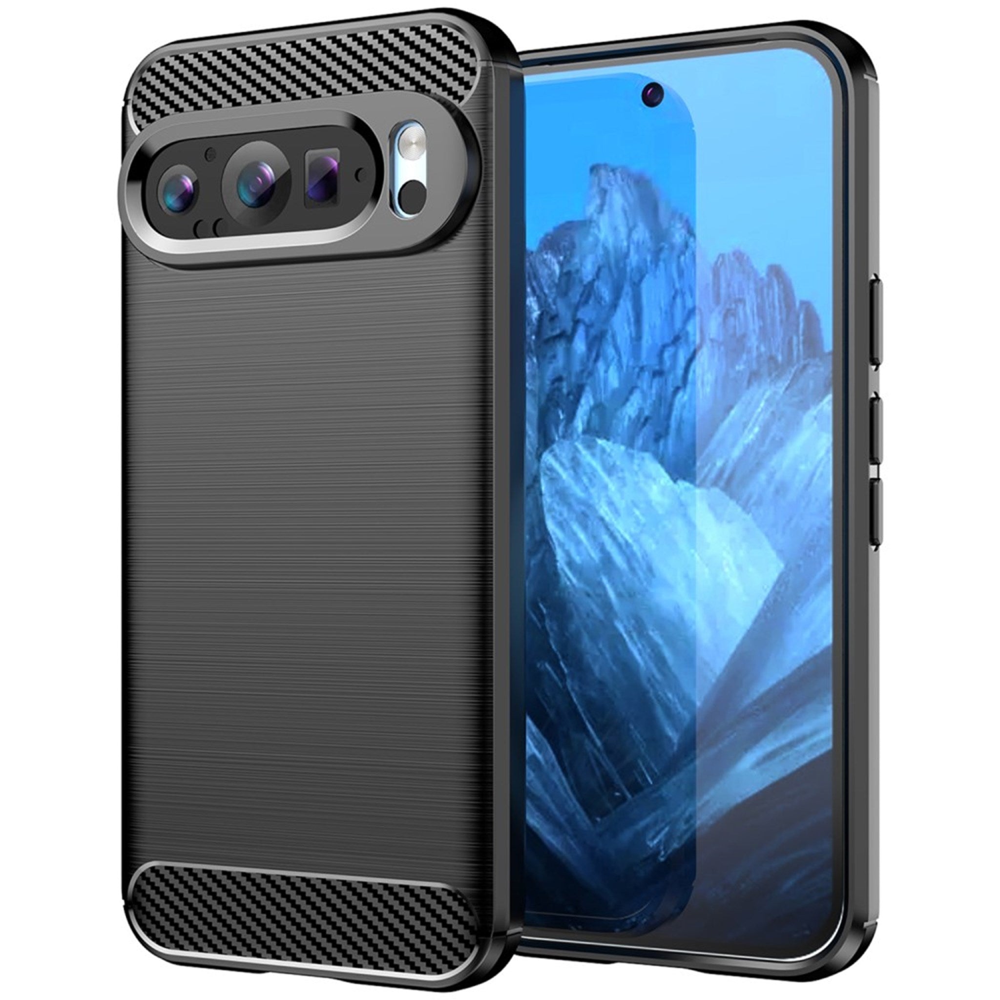 EIDERWOOD Google Pixel 9 / 9 Pro Brushed Carbon Cover - Sort