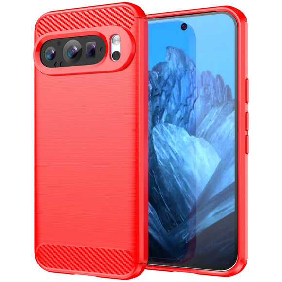 EIDERWOOD Google Pixel 9 / 9 Pro Brushed Carbon Cover - Rød
