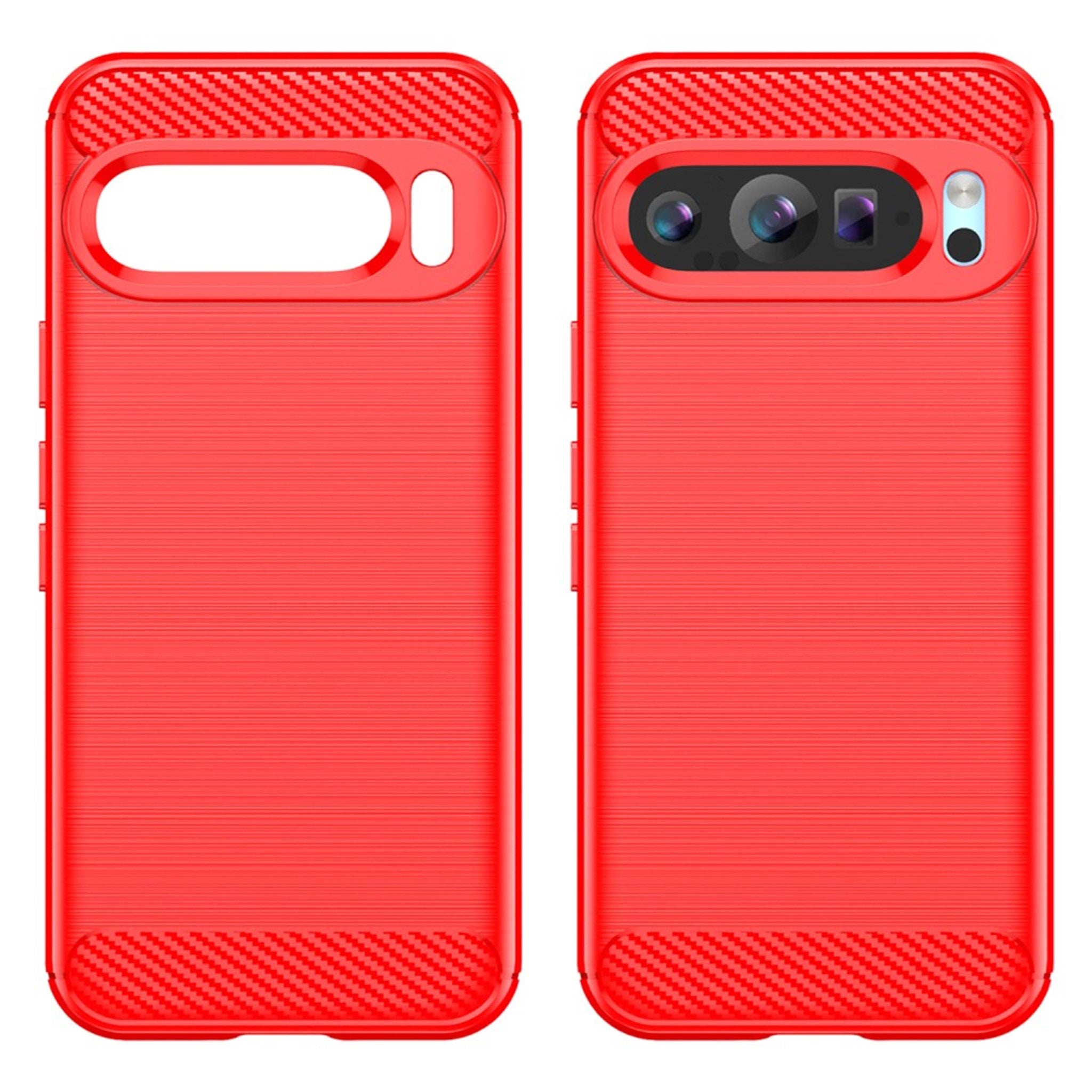 EIDERWOOD Google Pixel 9 / 9 Pro Brushed Carbon Cover - Rød