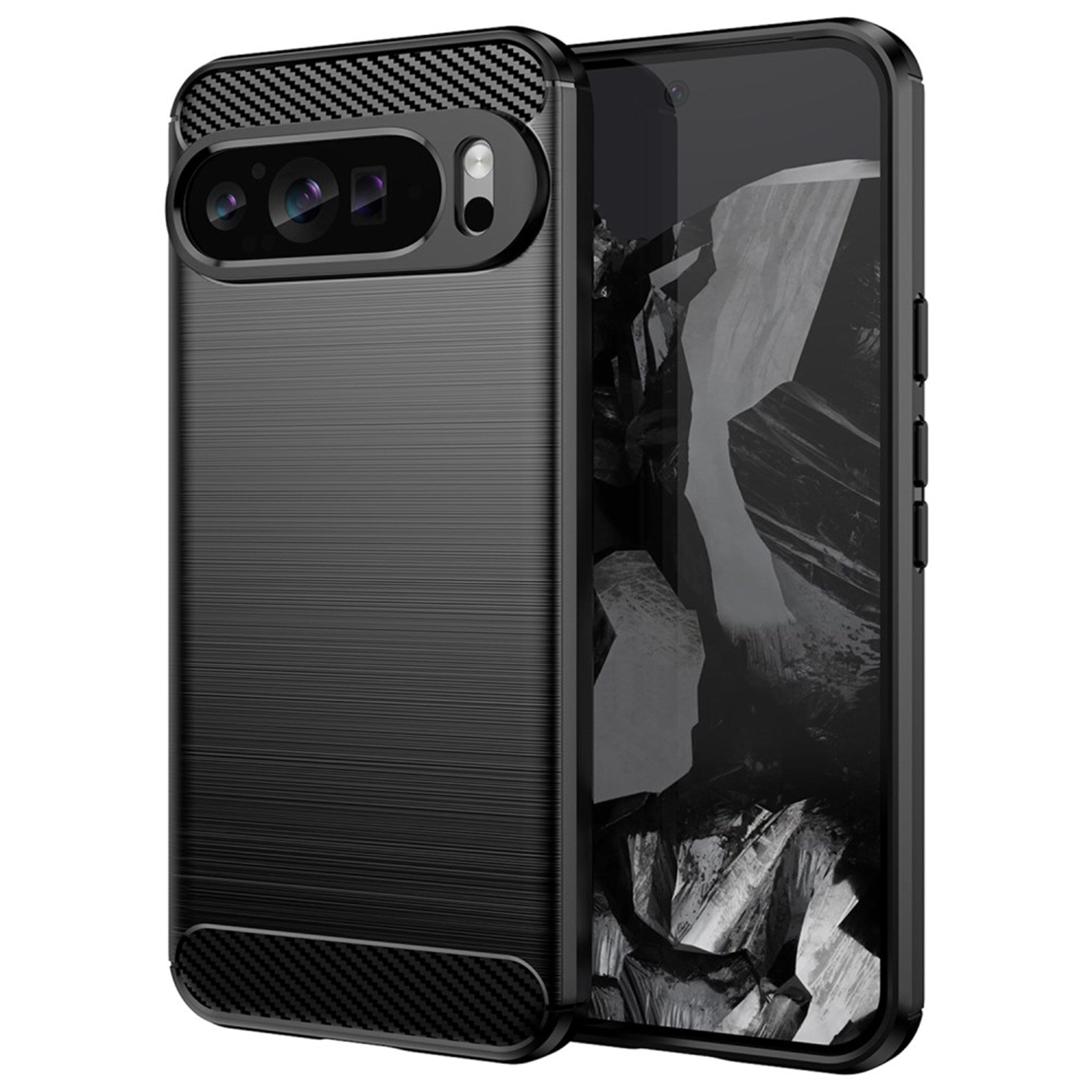 EIDERWOOD Google Pixel 9 Pro XL Brushed Carbon Cover - Sort