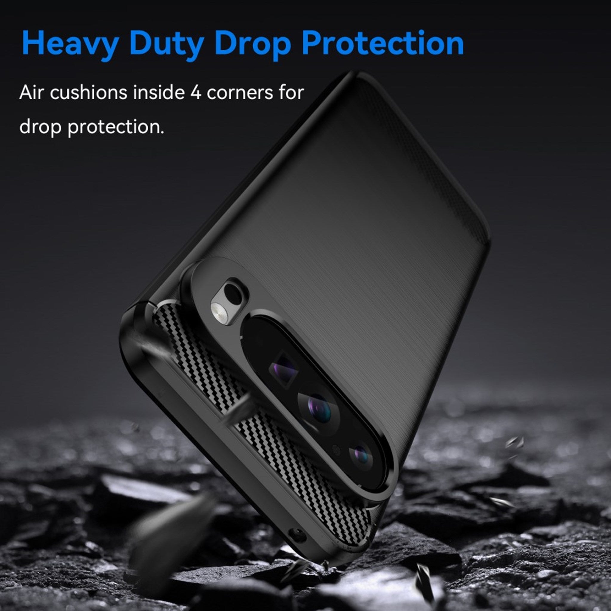 EIDERWOOD Google Pixel 9 Pro XL Brushed Carbon Cover - Sort