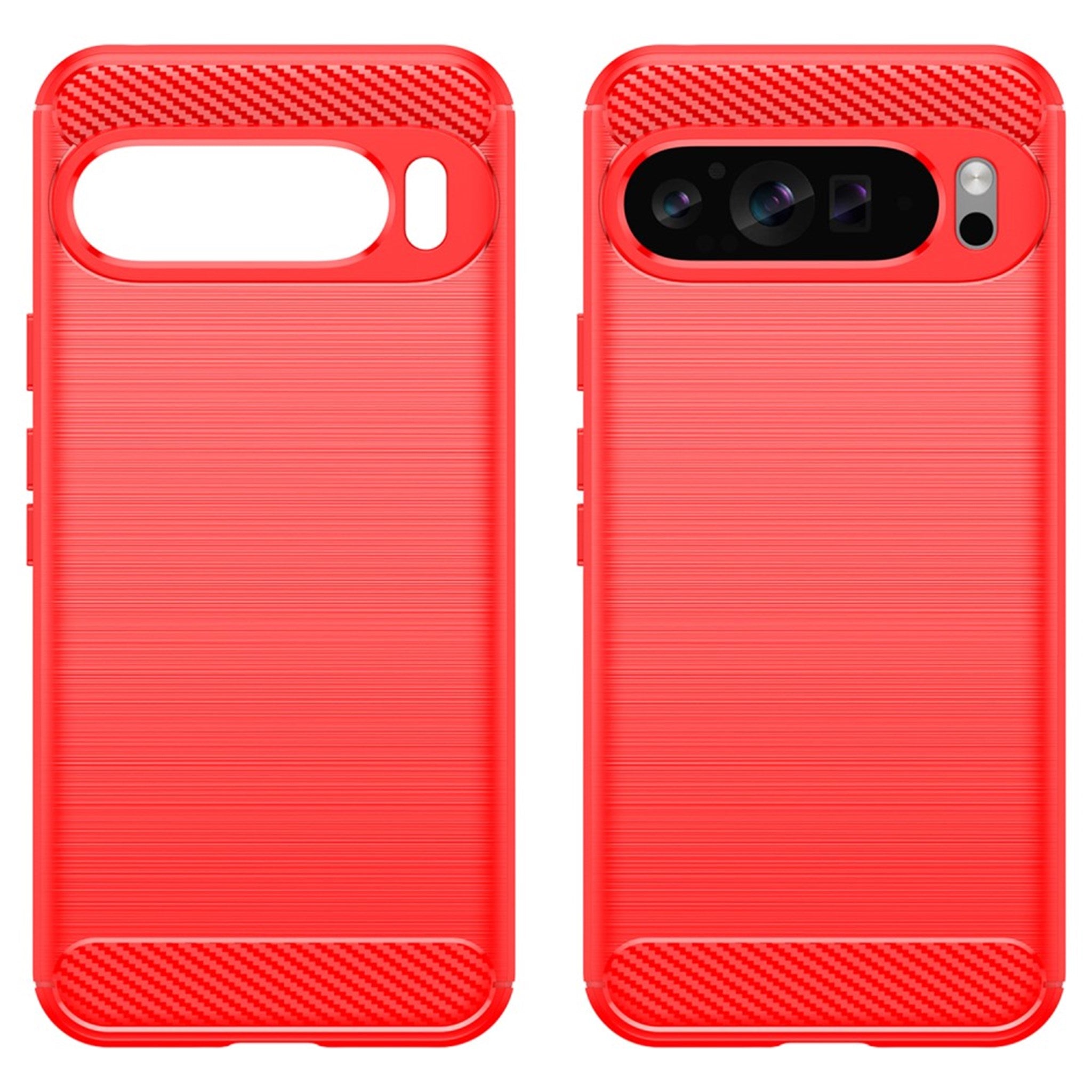 EIDERWOOD Google Pixel 9 Pro XL Brushed Carbon Cover - Rød