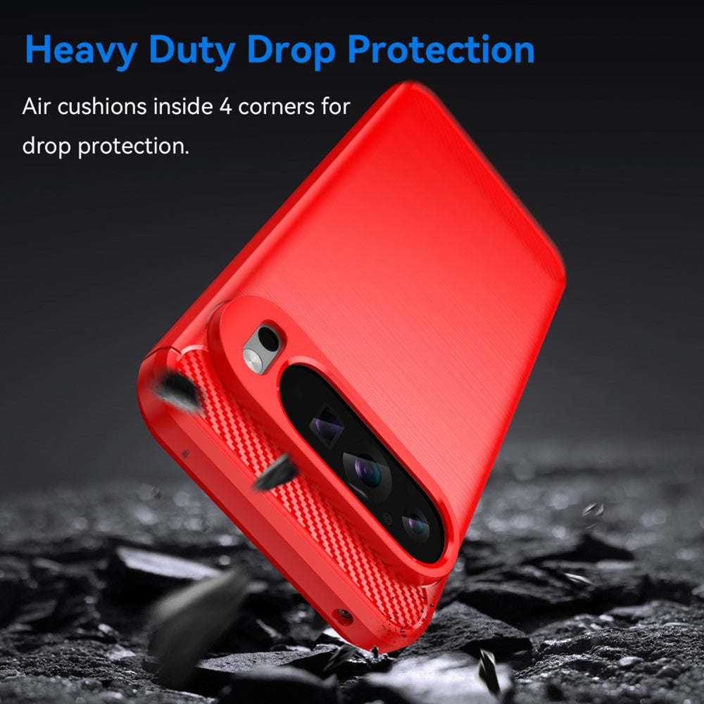 EIDERWOOD Google Pixel 9 Pro XL Brushed Carbon Cover - Rød