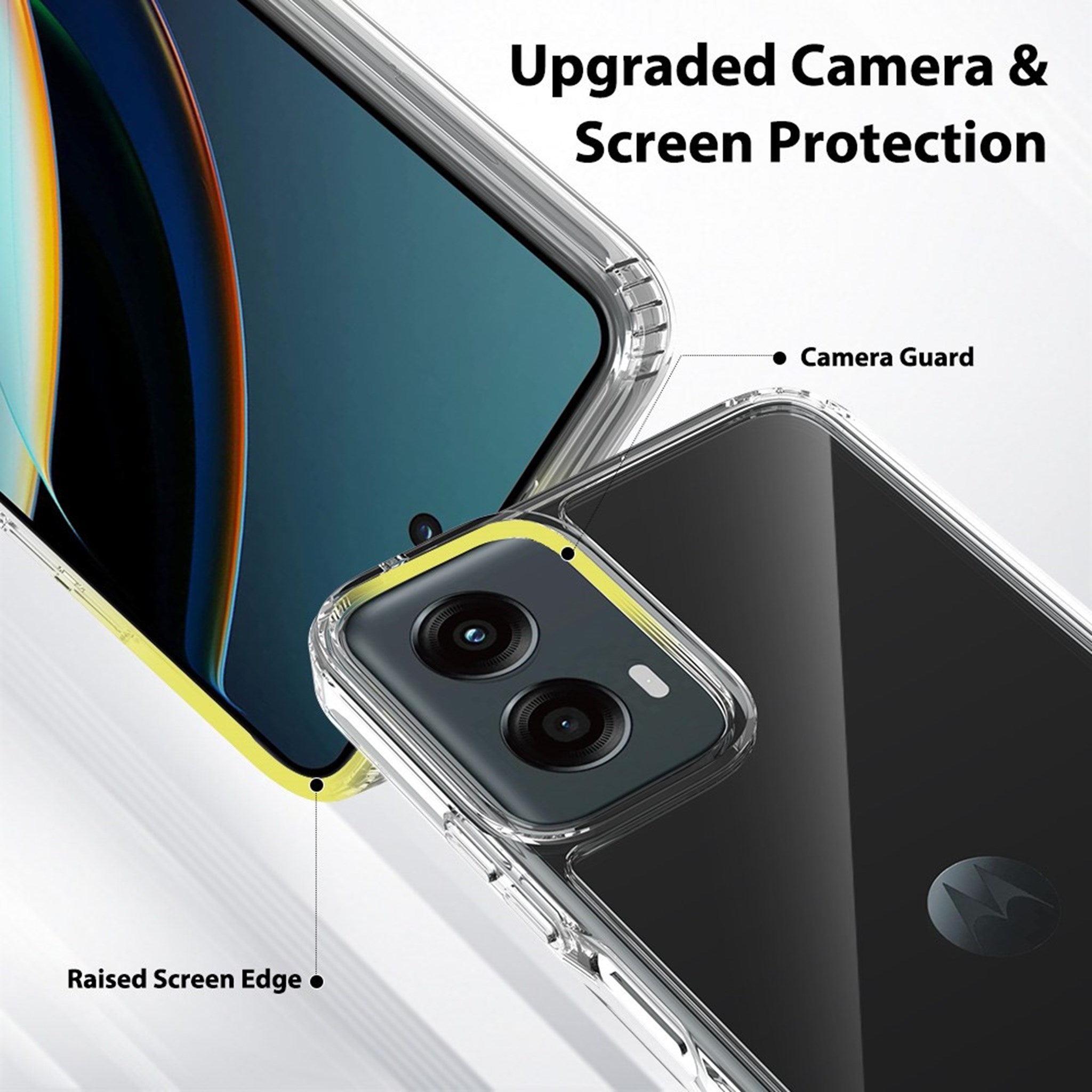 EIDERWOOD Motorola Moto G 5G (2024) Hybrid Plastik Cover - Gennemsigtig