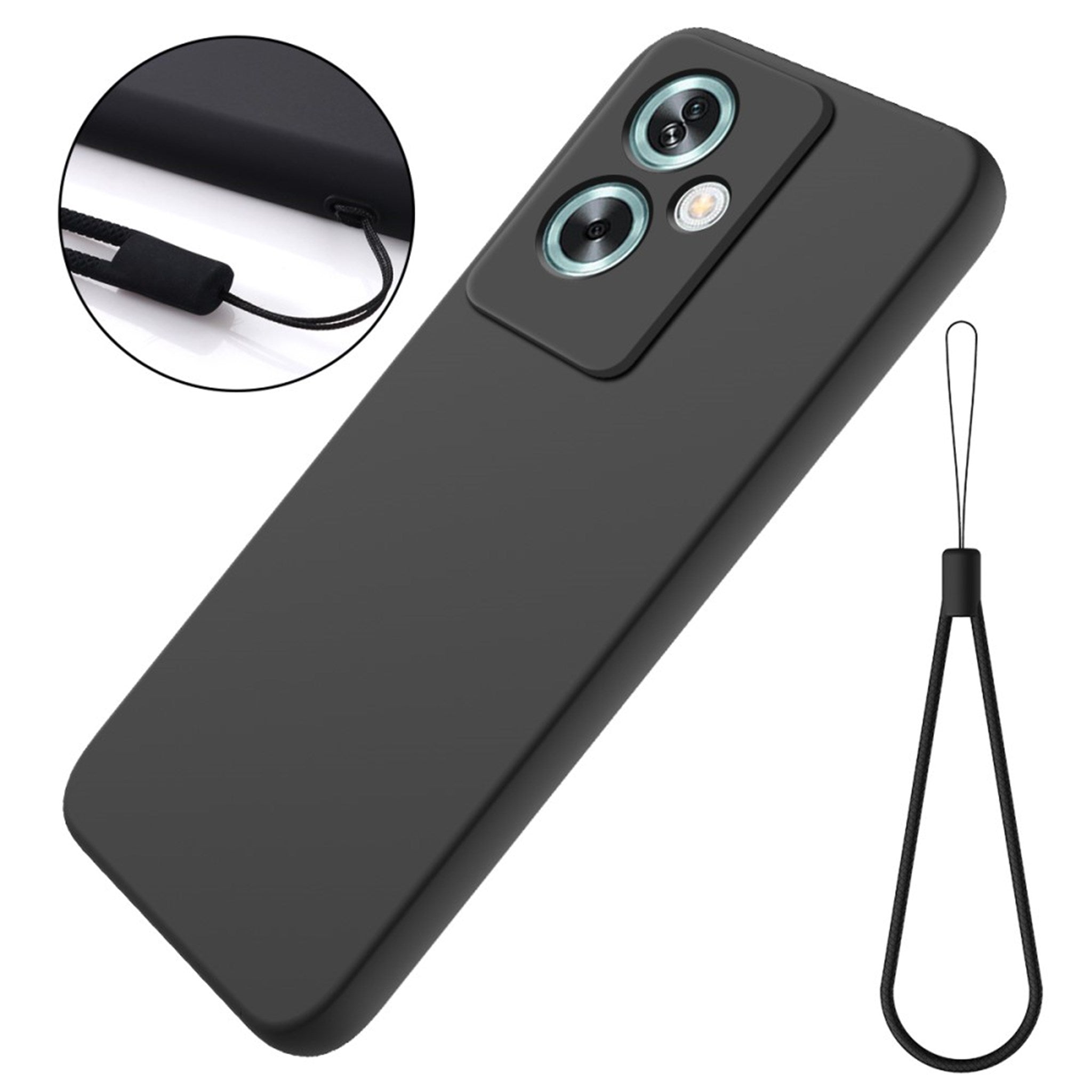 EIDERWOOD OnePlus Nord N30 SE (5G) Liquid Silikone Cover m. Strop - Sort