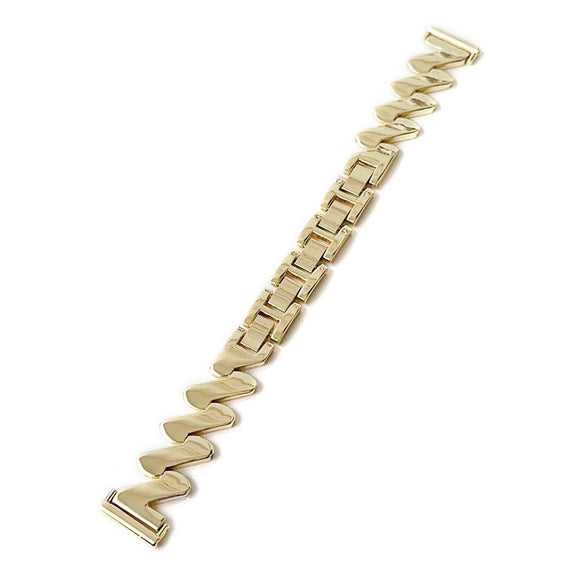 Universal 22mm Bølget Metal Smartwatch Rem - Guld