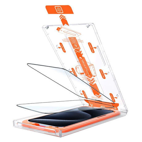 iPhone 15 Pro Max Mobile Origin Beskyttelsesglas - Case Friendly - 2 stk. - Sort Kant