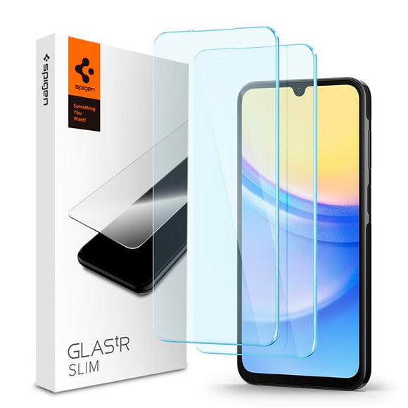 Samsung Galaxy A15 / A15 (5G) / A25 (5G) Spigen Glas.tr Hærdet Glas Skærmbeskyttelse - 2 stk. - Gennemsigtig