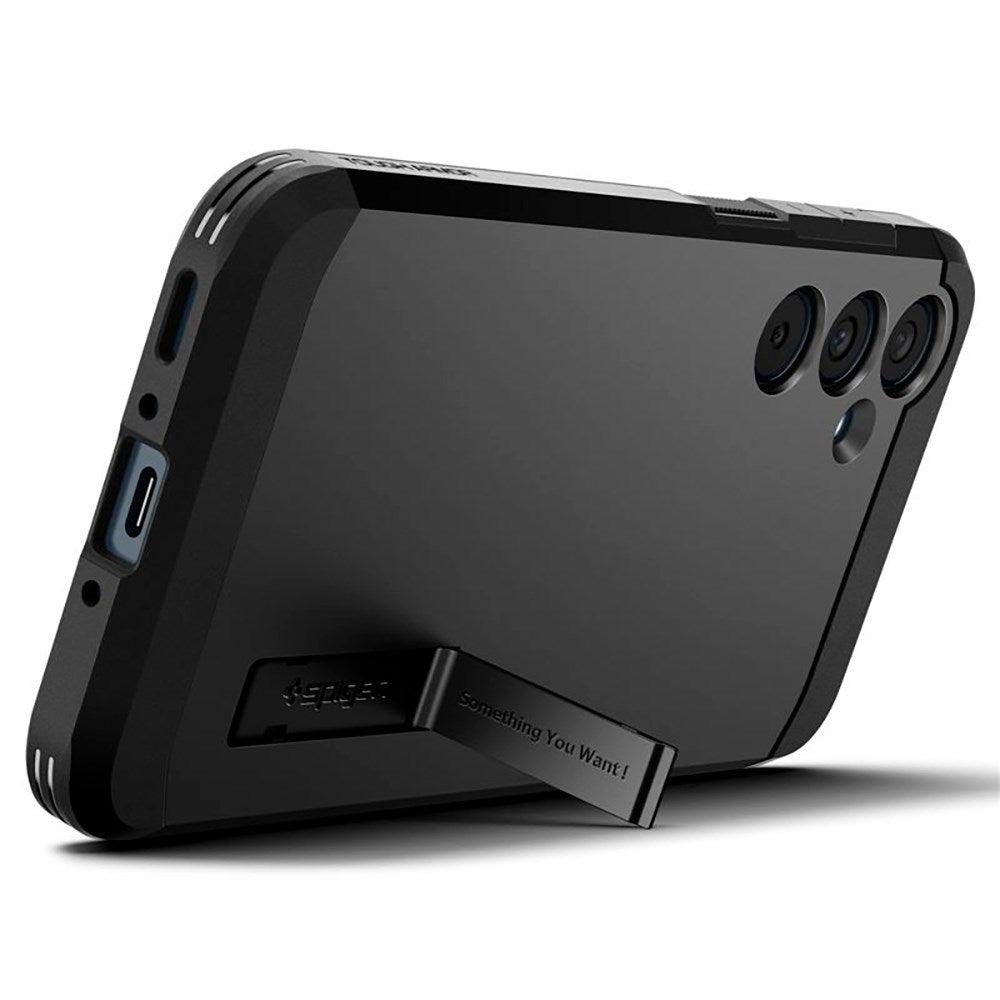 Samsung Galaxy A35 (5G) UItra Spigen Tough Armor Cover m. Kickstand - Sort