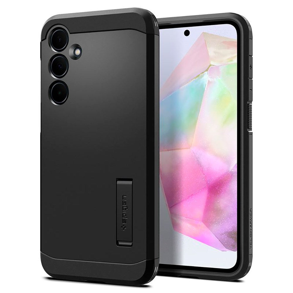 Samsung Galaxy A35 (5G) UItra Spigen Tough Armor Cover m. Kickstand - Sort