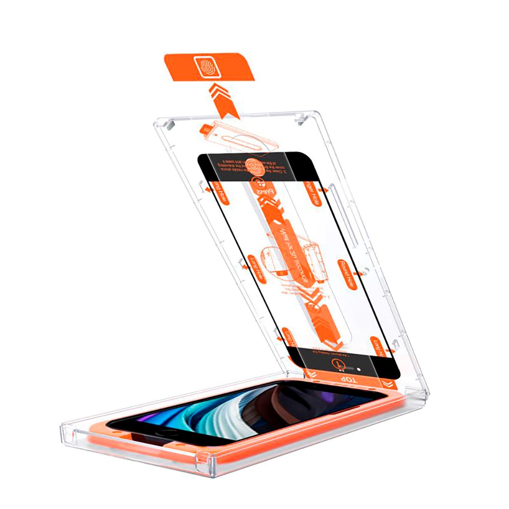 iPhone SE (2022 / 2020) / 8 / 7 Mobile Origin Beskyttelsesglas - Case Friendly - 2 stk. - Sort Kant