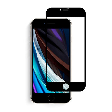 iPhone SE (2022 / 2020) / 8 / 7 Mobile Origin Beskyttelsesglas - Case Friendly - 2 stk. - Sort Kant