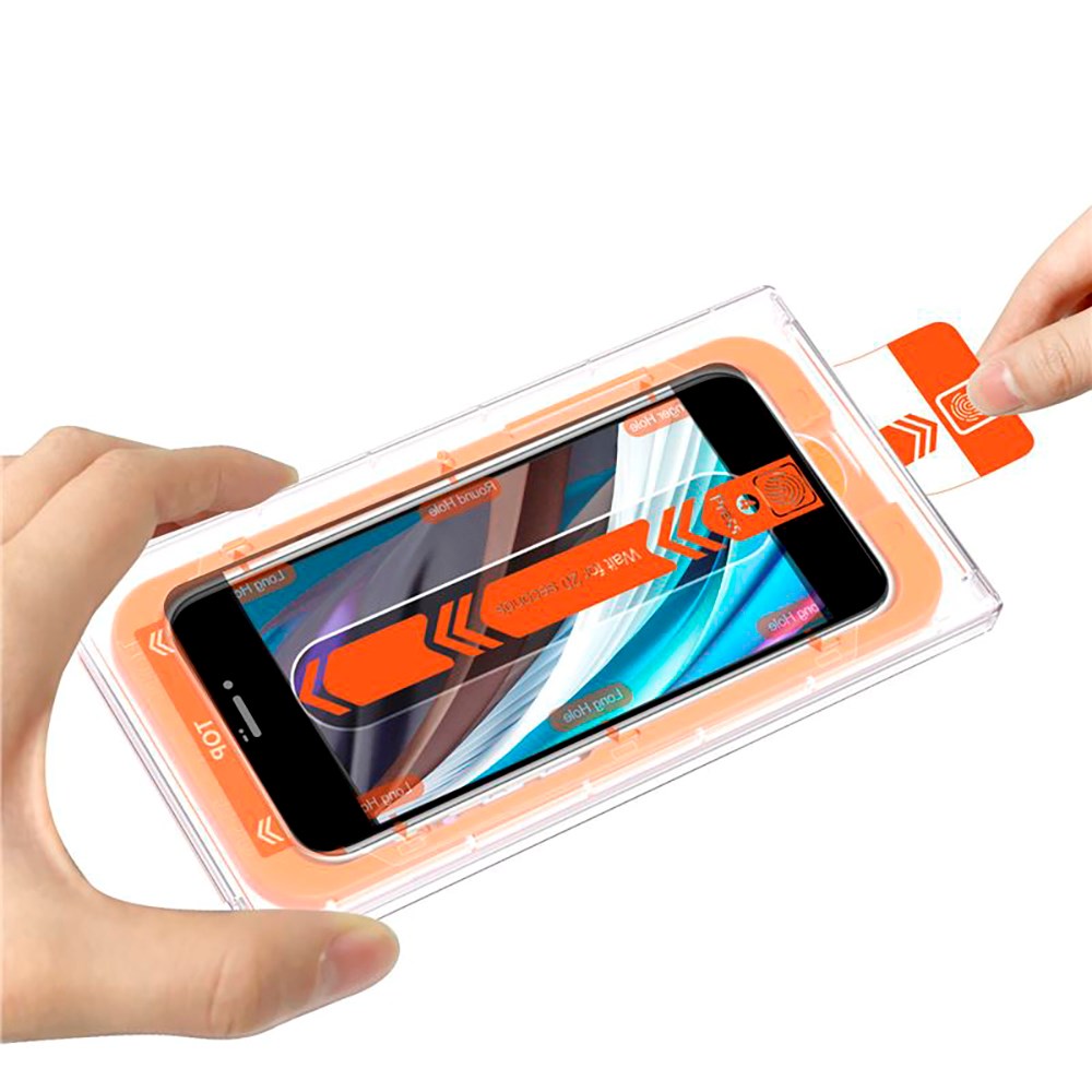 iPhone SE (2022 / 2020) / 8 / 7 Mobile Origin Beskyttelsesglas - Case Friendly - 2 stk. - Sort Kant