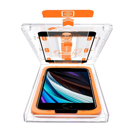 iPhone SE (2022 / 2020) / 8 / 7 Mobile Origin Beskyttelsesglas - Case Friendly - 2 stk. - Sort Kant